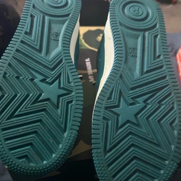 Bape Blue Sneakers Suede Upper Timeless Appeal